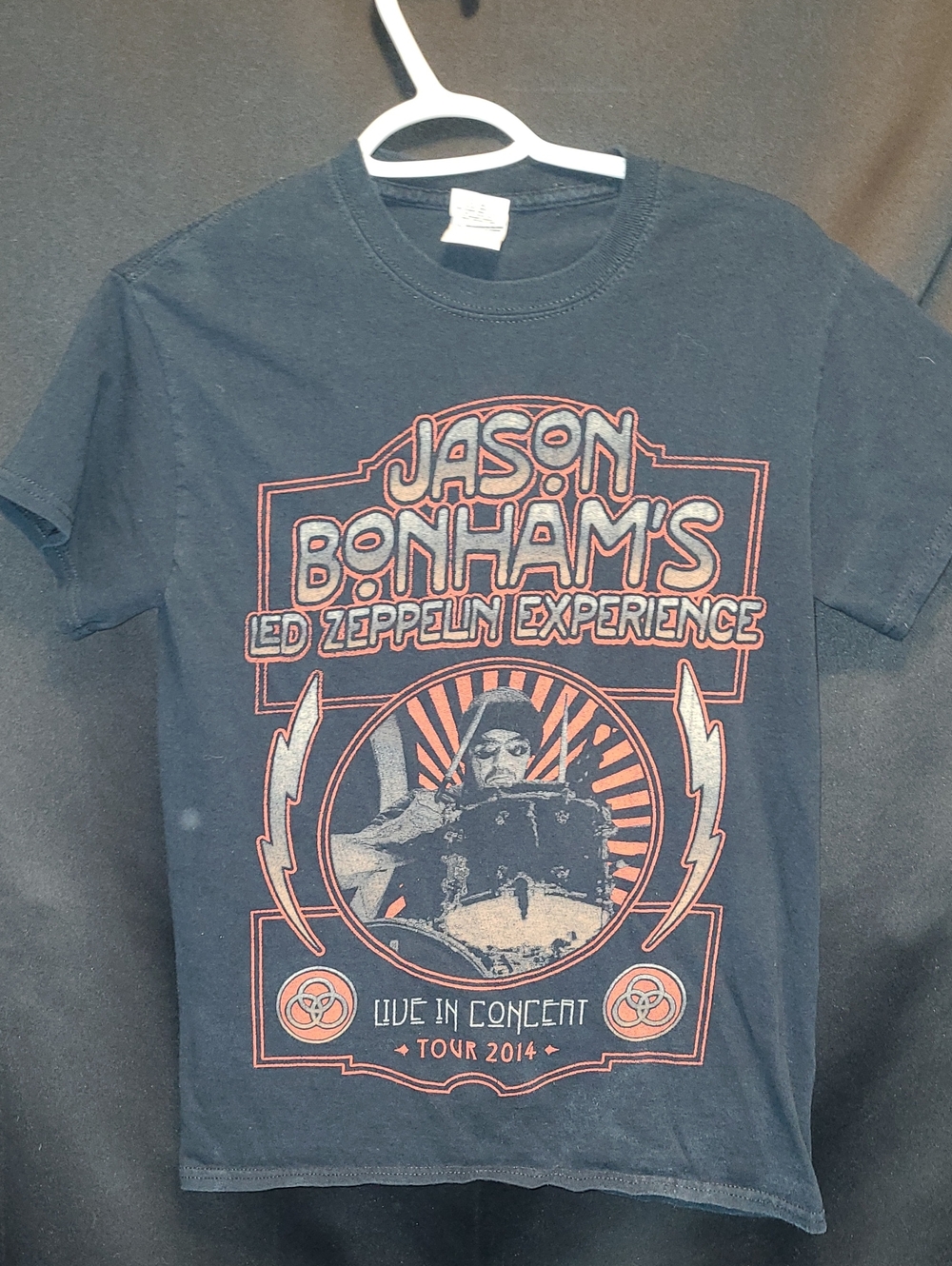 Jason Bonham's Led Zeppelin Experience Men's Black Graphic Tee 2014